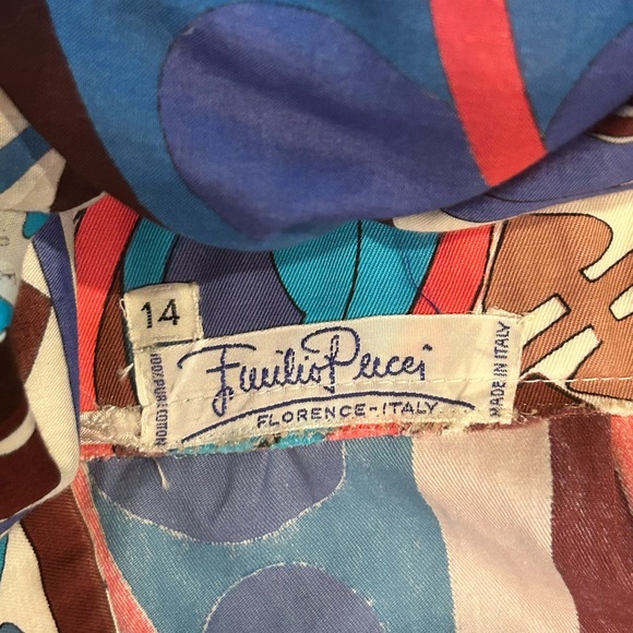 Vintage Emilio Pucci Cotton Blouse Skirt - Picture 7 of 12